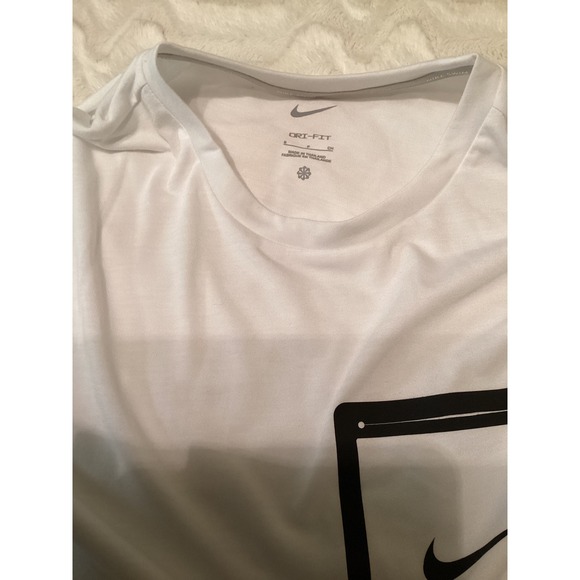 Nike Swim Dri-FIT T-Shirt Mens Small White UPF 40+ Graphic NEW - Picture 6 of 6